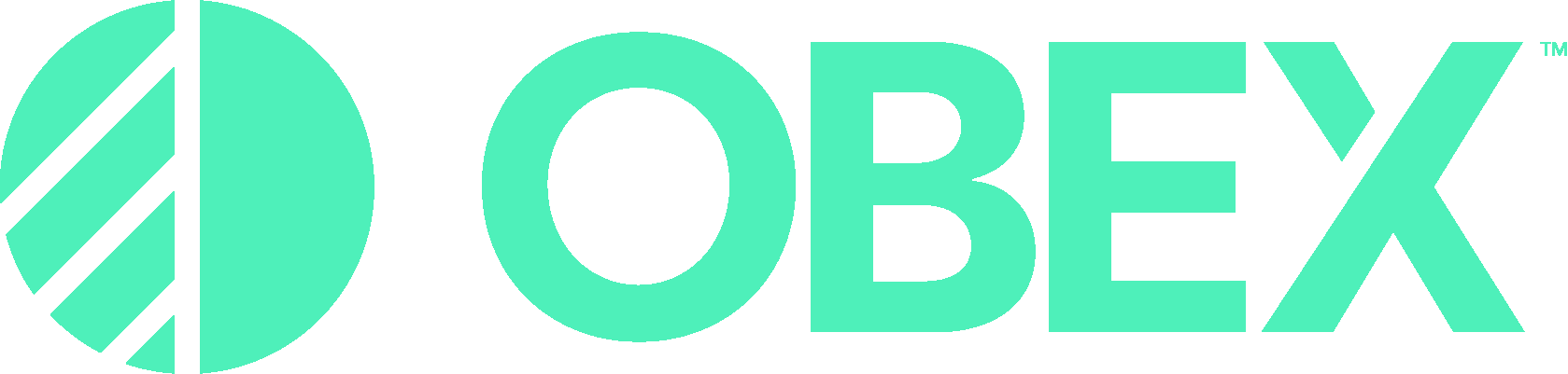 The OBEX Pest Defense, LLC. logo in highlight green