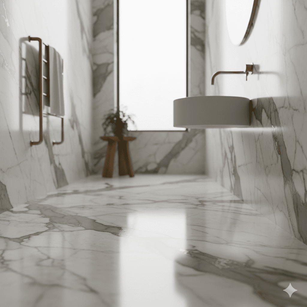 Italian marble flooring and premium interior finishes at Smart World The Edition