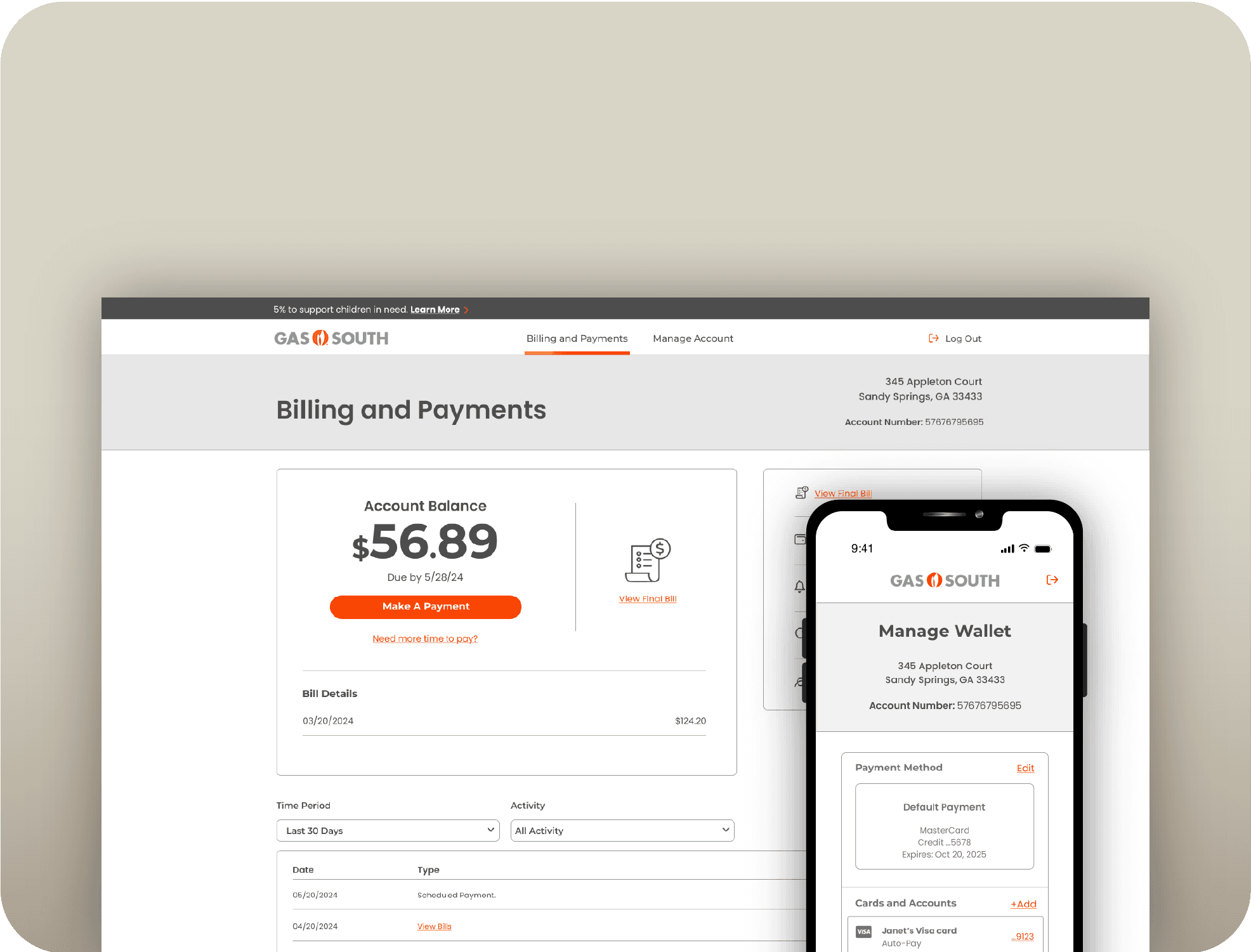 Gas South customer portal thumbnail