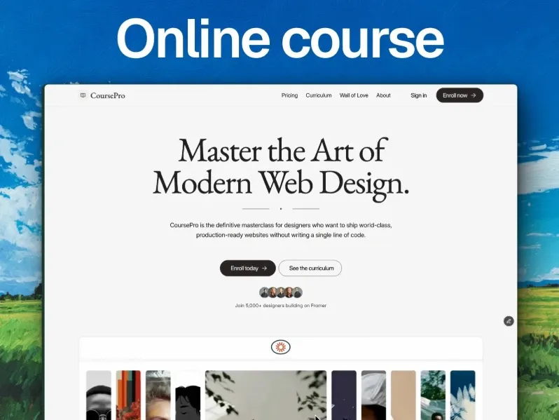 CoursePro Framer Education Template