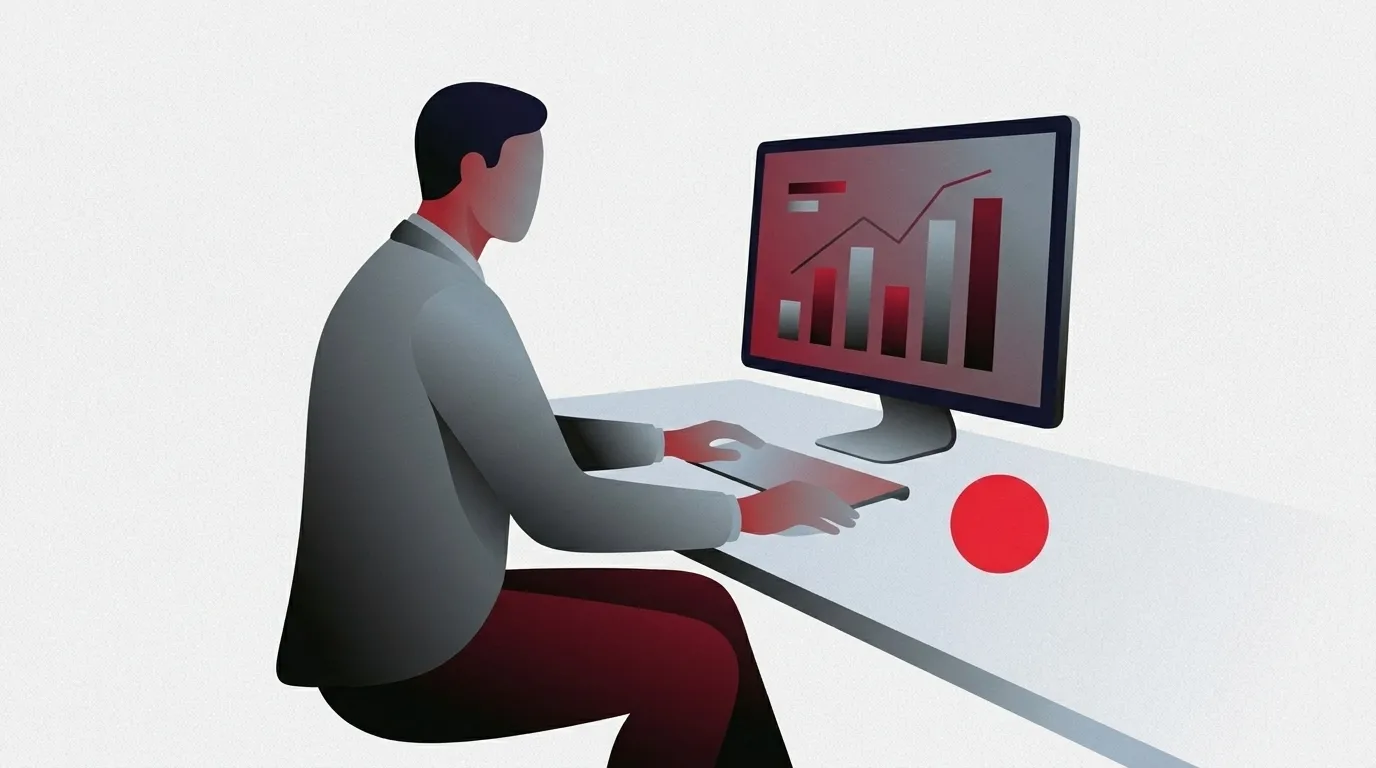 Data analyst examining player performance data