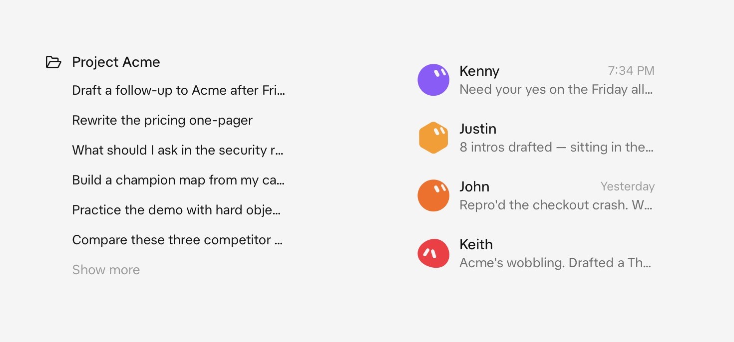Project Acme Draft a follow-up to Acme after