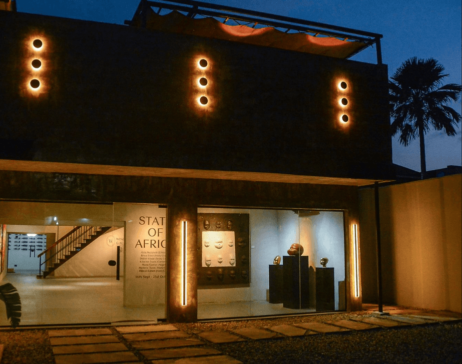 Exterior of Windsor Gallery during the opening night of State of Africa exhibition Credit: Windsor Gallery