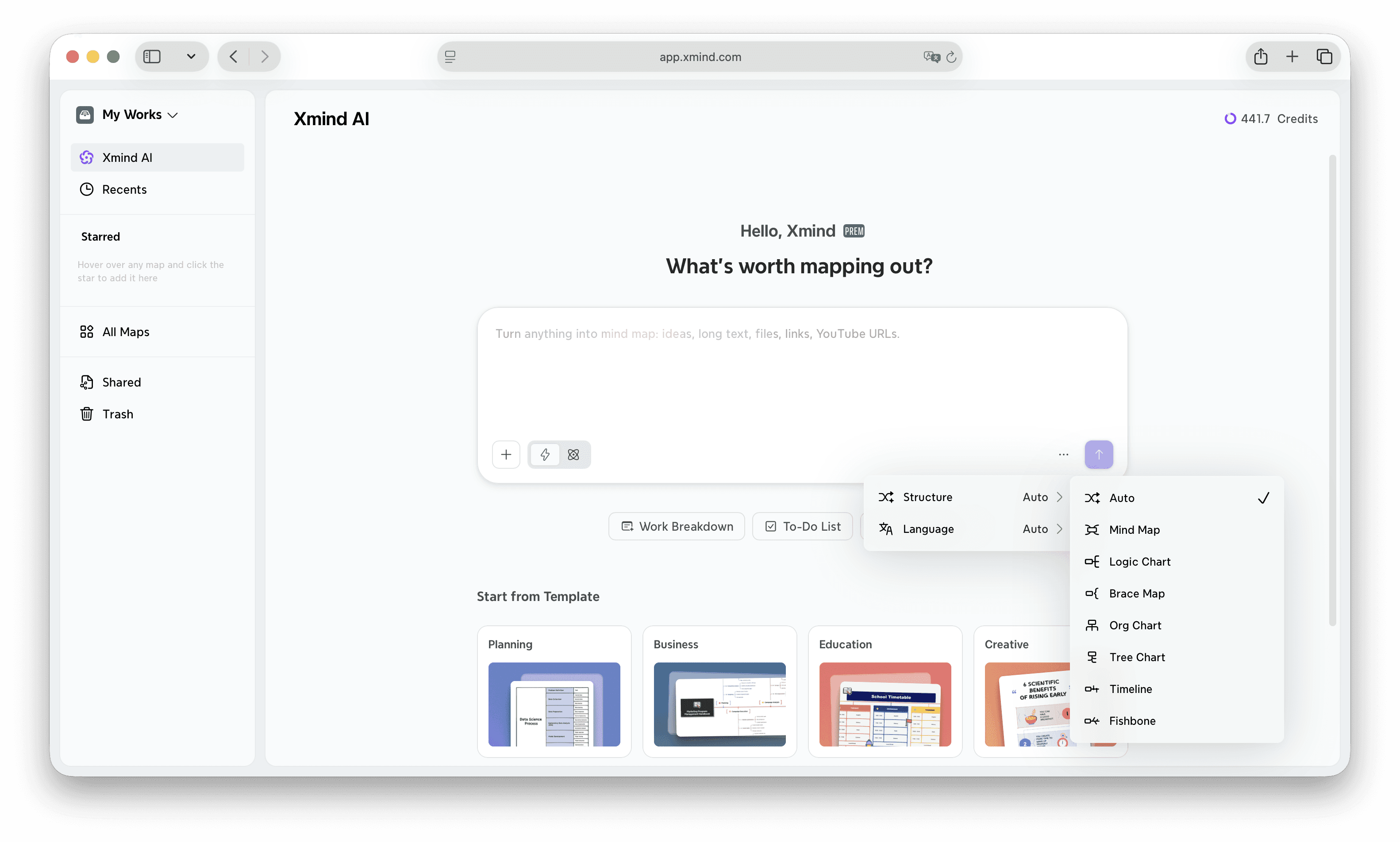 AI tool for generating mind maps