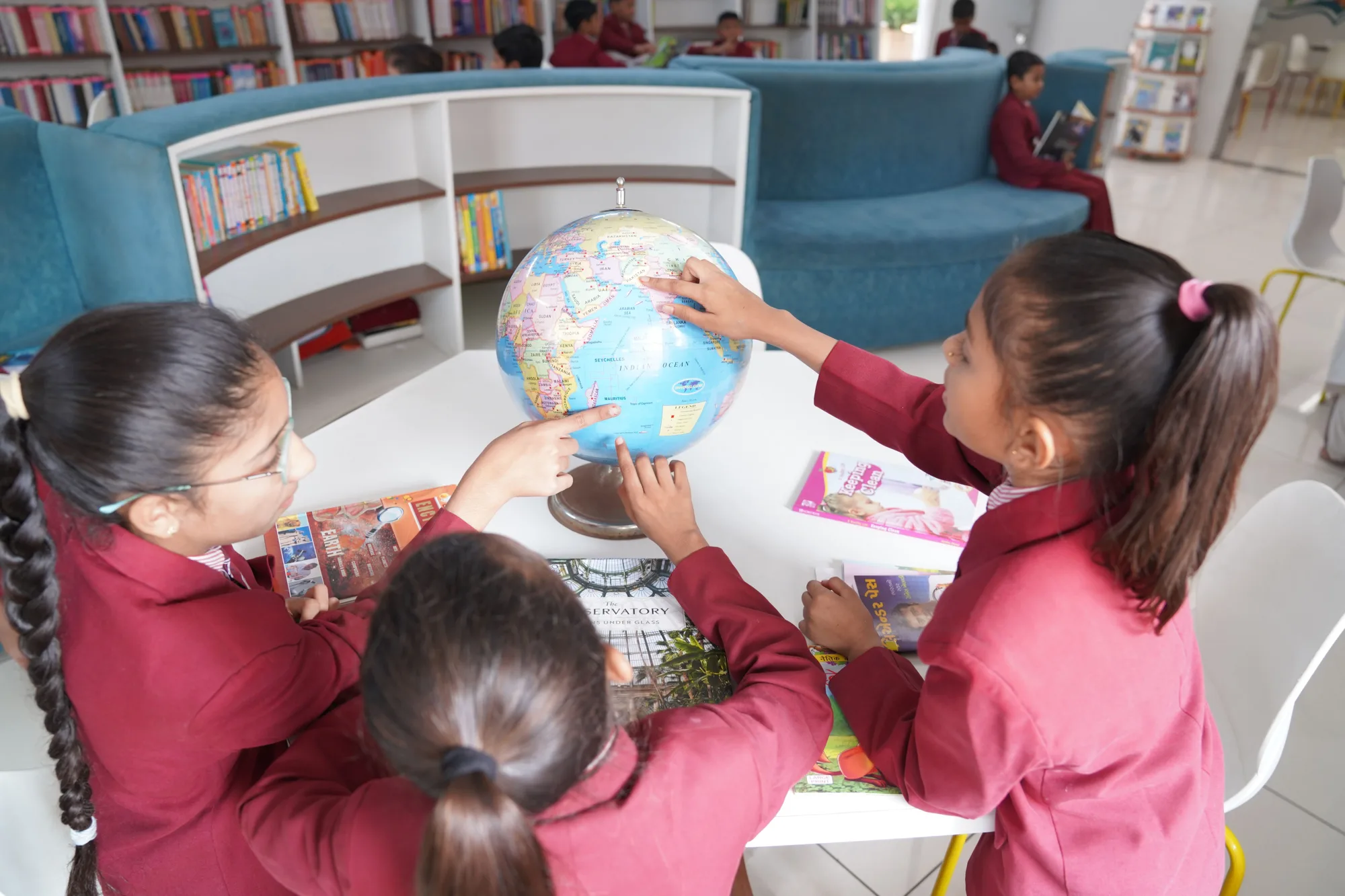 School interior fit-out Dubai – library