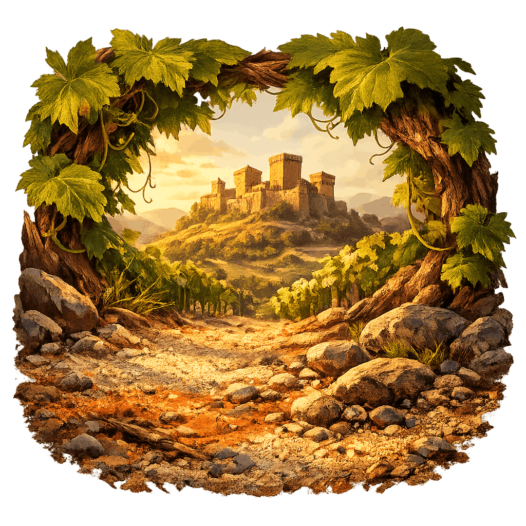 Detailed graphic of the Monterrei wine region.