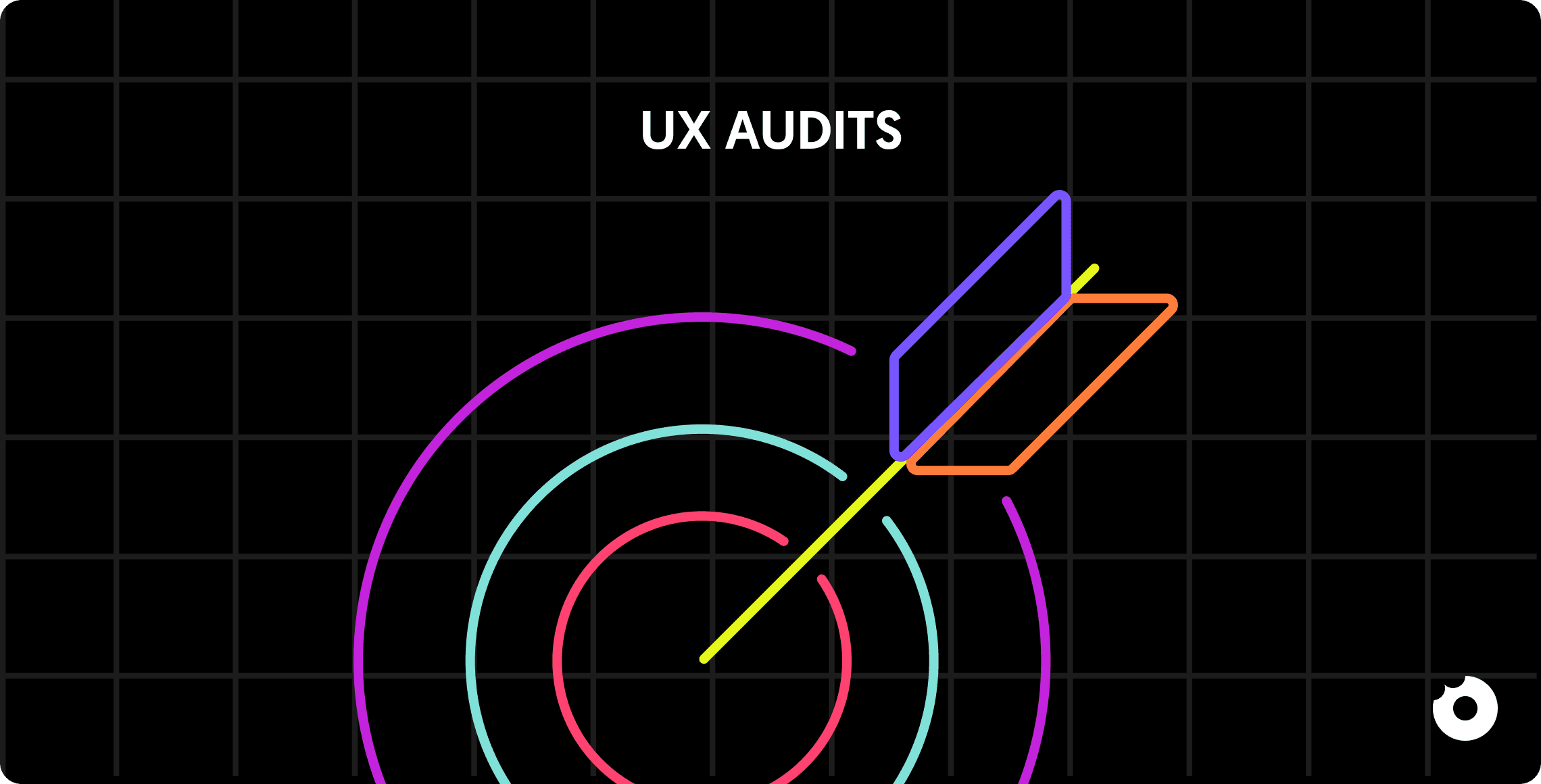 Colorful target with an arrow hitting the center