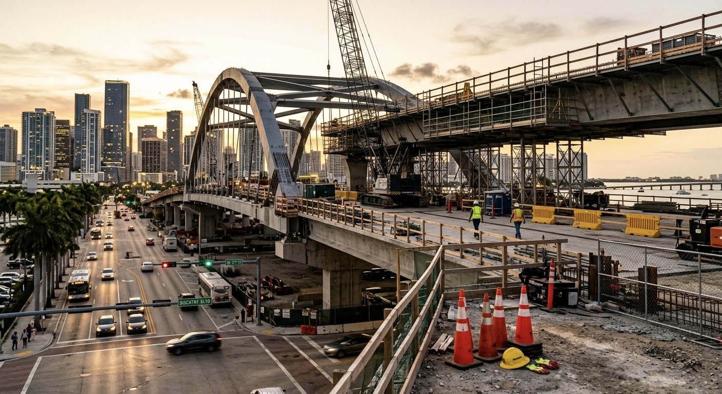 Death on the Signature Bridge: Miami Worker Falls 20 Feet to Biscayne