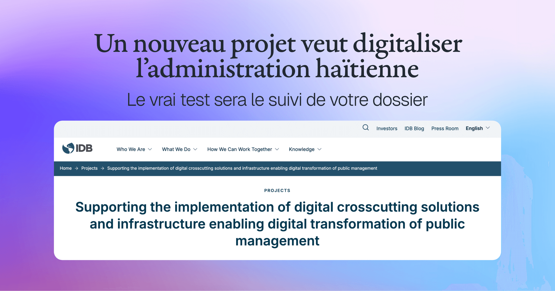 Projet de signature électronique pour l’administration haïtienne
