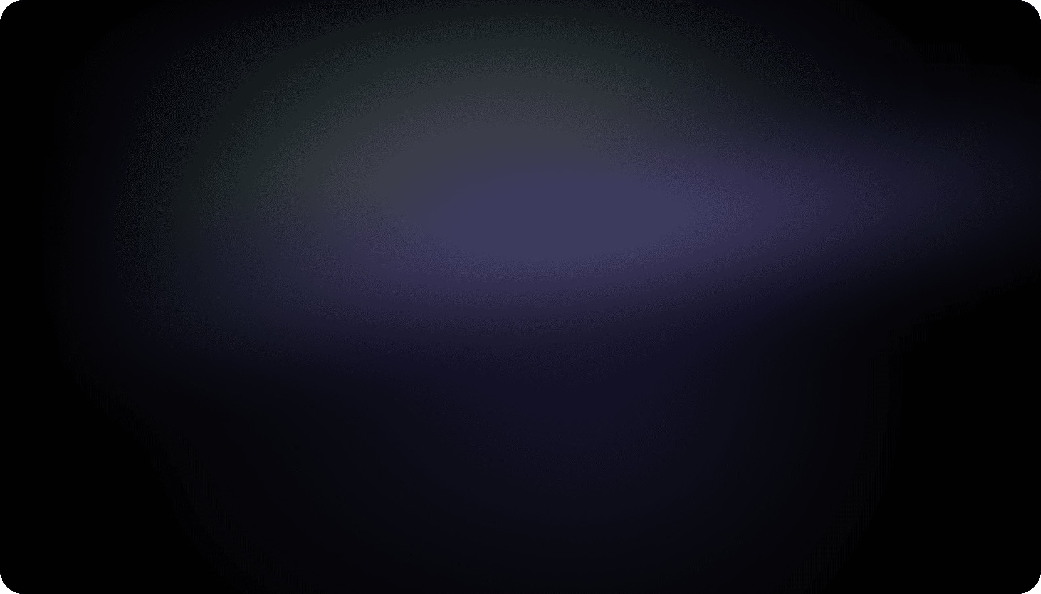 A swirling purple and black cosmic background with a soft, glowing light effect in the center.
