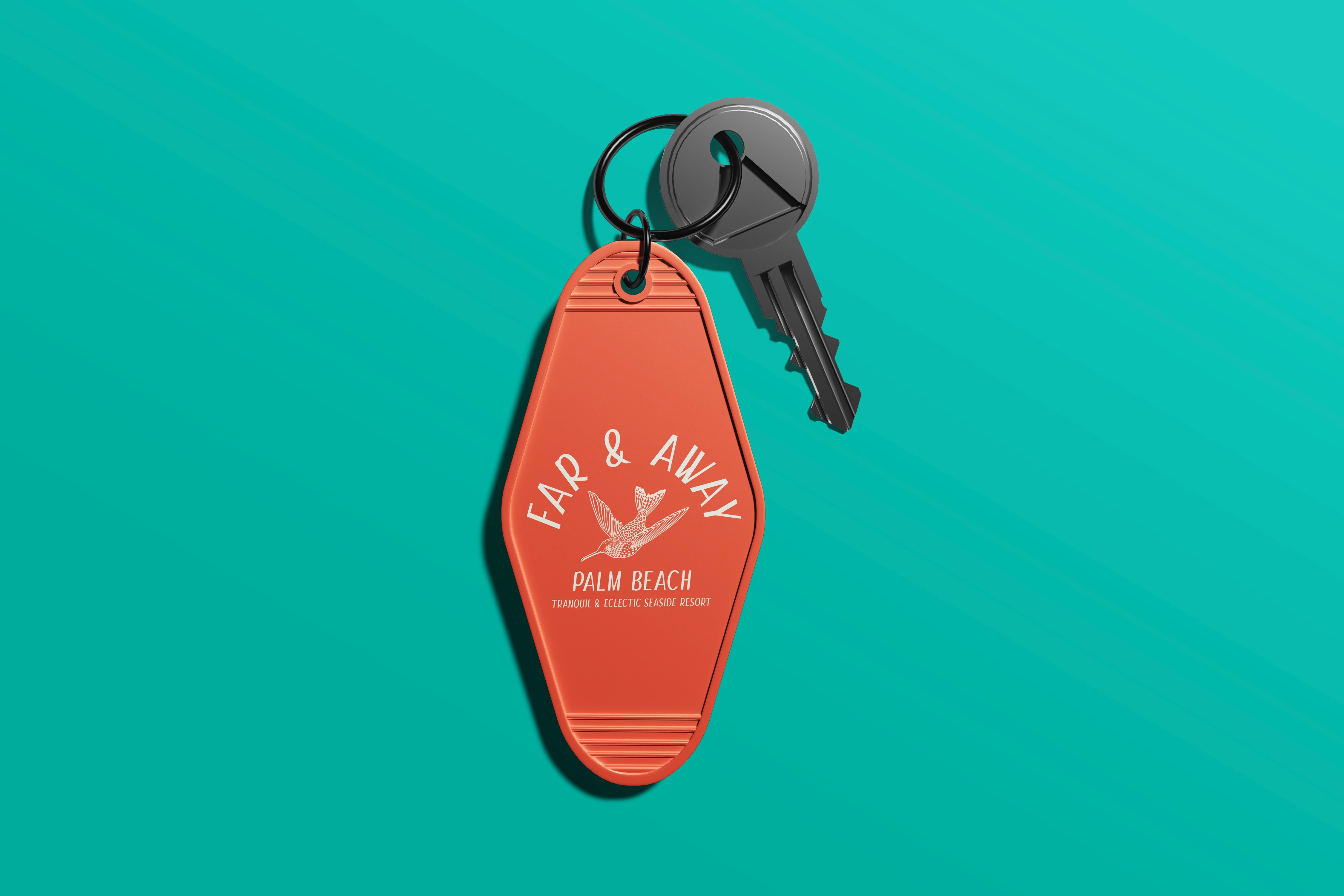 key with logo hotel brand design