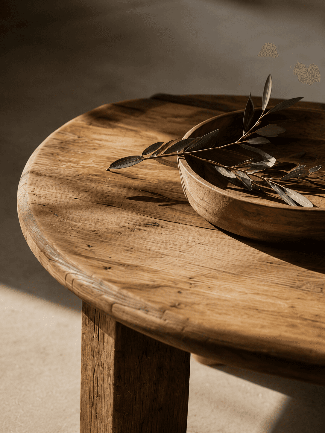 Sunlit rustic still life arrangement
