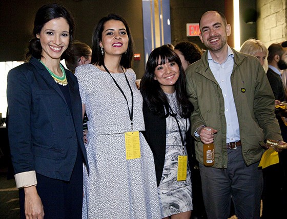 group photo of three women and a man