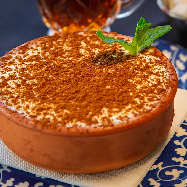 Turkiish Tiramisu with Mediterranean dips at Cafe Izmir