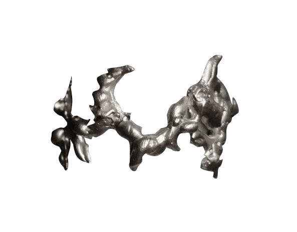 Sculpted silver ring with rough, uneven surface