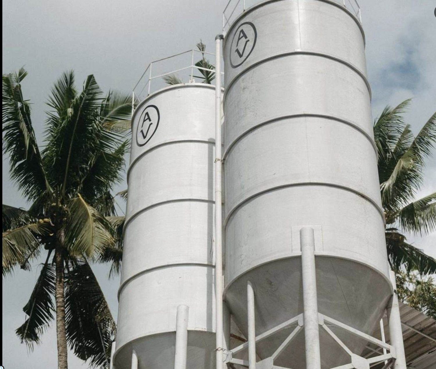 AV Concrete batching plant silos, the group's own concrete production in Bali