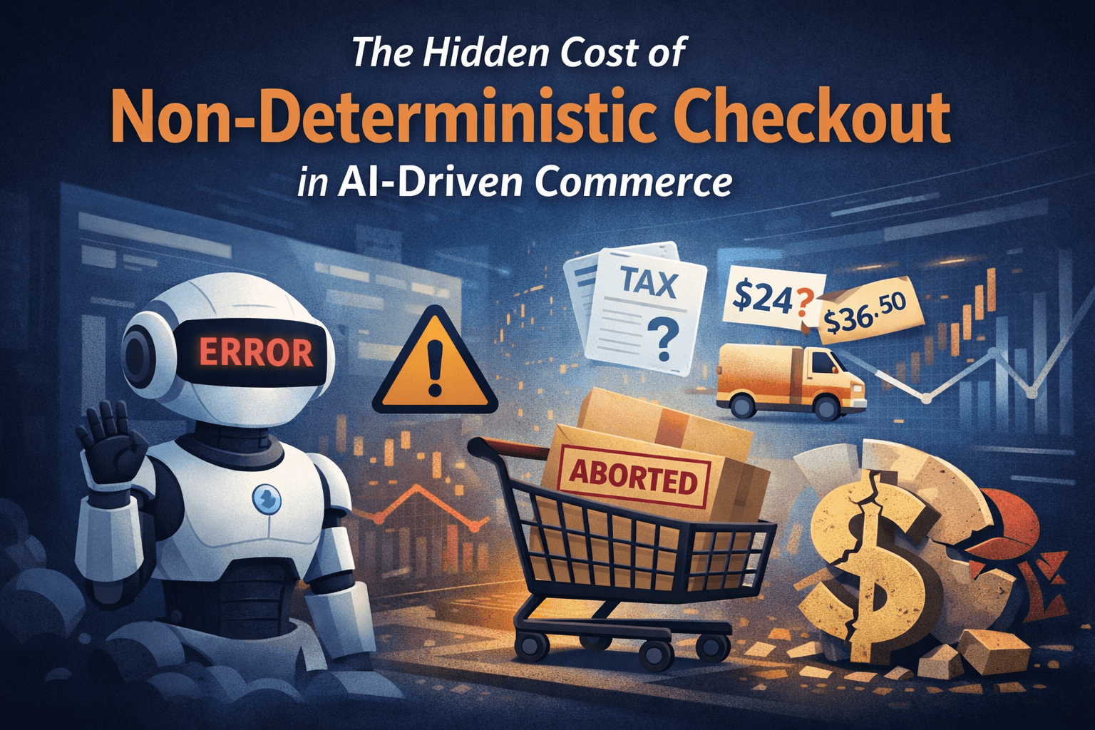 Non-deterministic checkout causing AI transaction failure in ecommerce