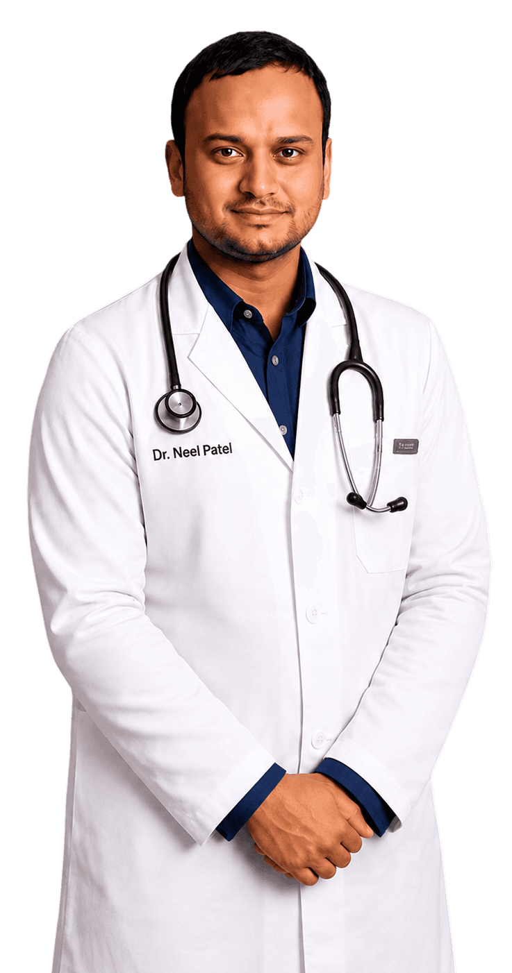 Board-certified family physician Dr. Neel Patel at Anand Clinic in Christiansburg, VA
