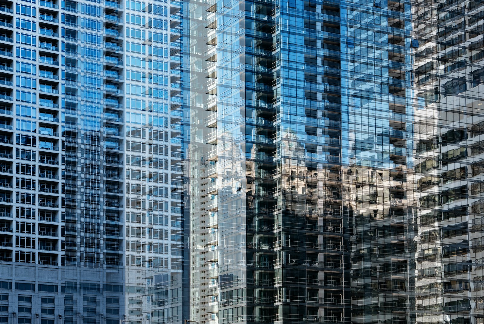 Reflective office towers