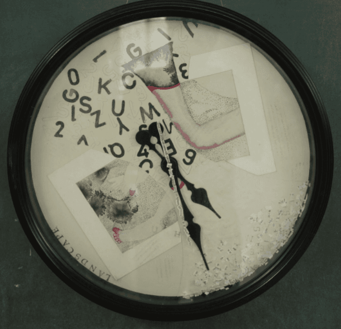 herd of sheep on road painting