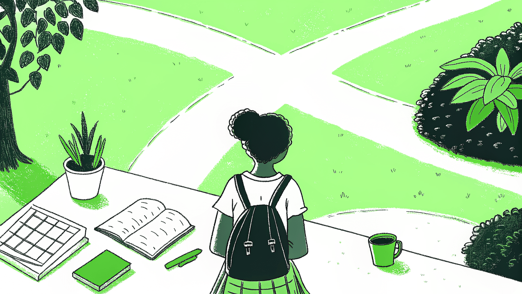 Student at a decision fork choosing between Early Decision and Regular Decision admission paths