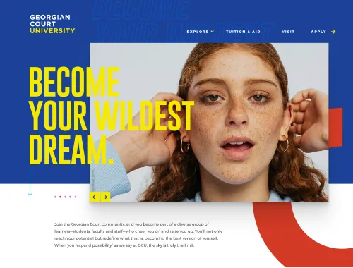 Georgian Court University website design by Armor