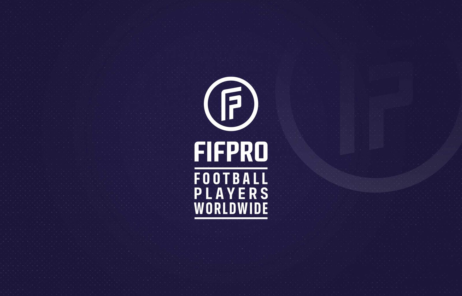 FIFPRO football players footballer soccer player field grass worldwide brand touchpoint asset