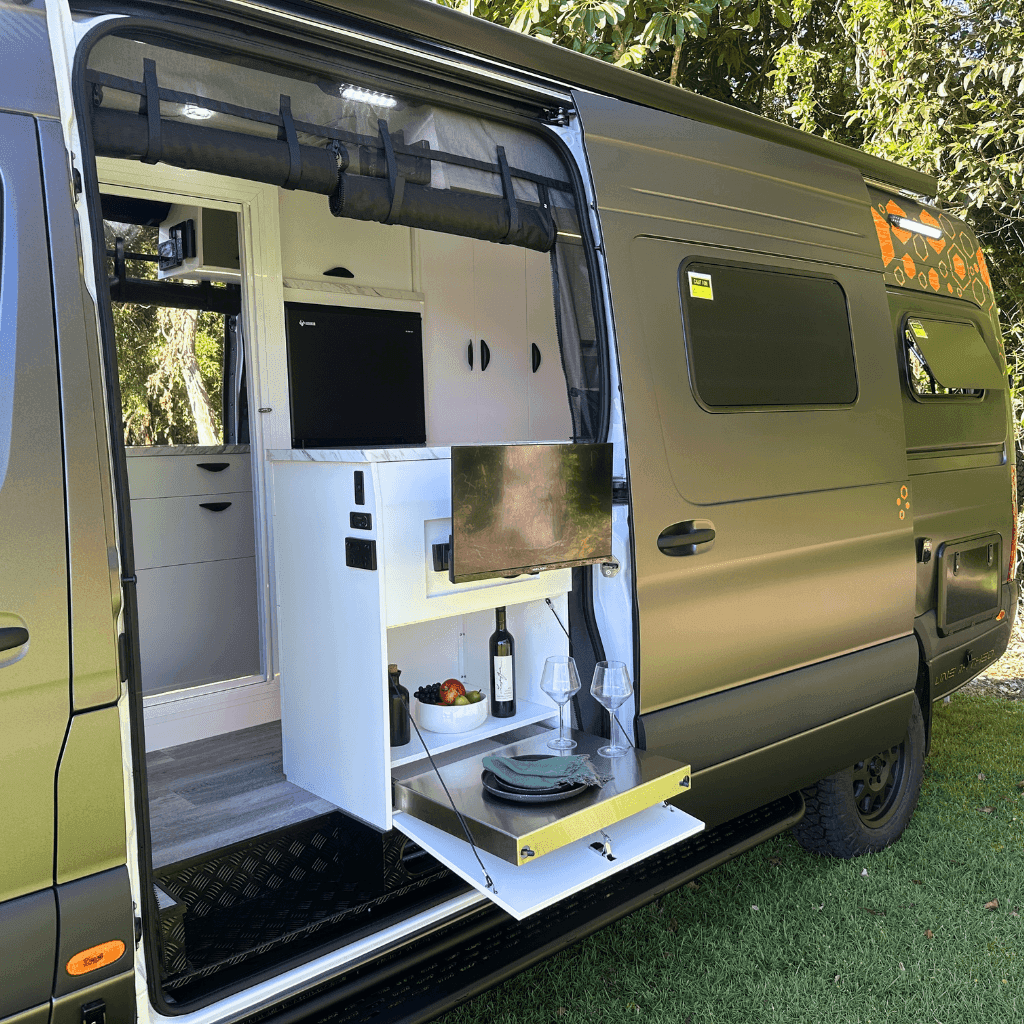 Campervan external entertaining