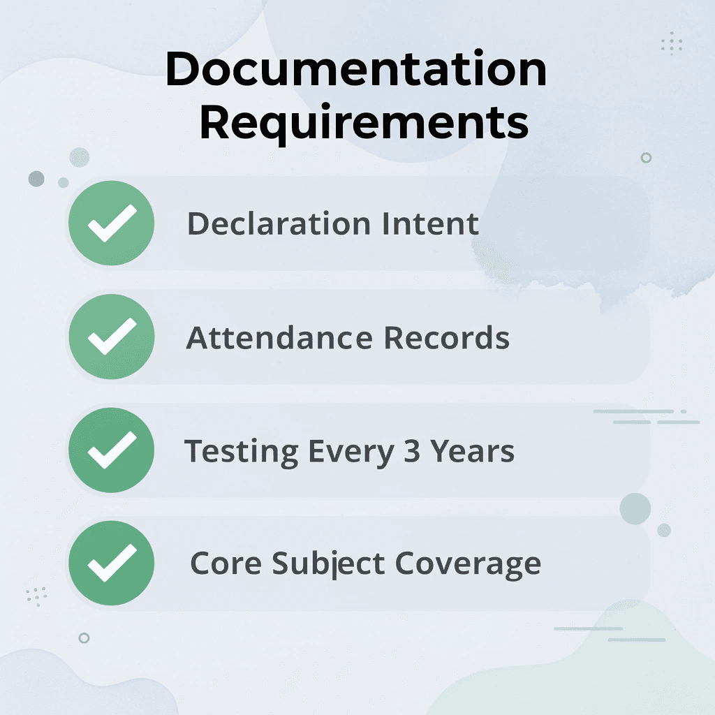 Checklist of Georgia homeschool documentation requirements