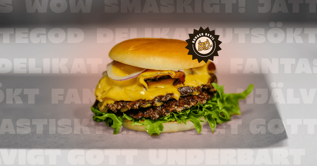 Burger Devil website homepage built with Framer