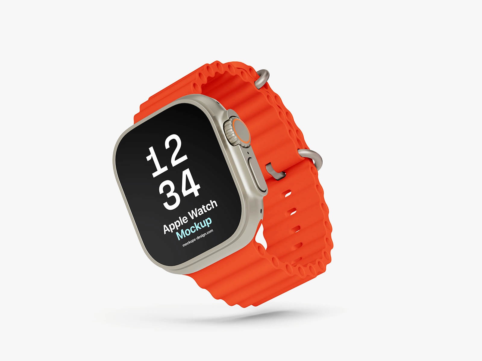 This Apple Watch Ultra mockup set delivers a crisp, modern showcase for your app or watch face designs. With five high-resolution PSD files, you can easily place your project onto a realistic 3D-rendered watch with an eye-catching orange band. The mockup highlights the screen area with perfect clarity, making it ideal for UI/UX presentations, app store previews, or portfolio use. Each angle was carefully selected to give you full flexibility in how you present your work, whether from the front, side, or an elegant floating perspective. A perfect tool for any designer working in mobile and wearable tech.