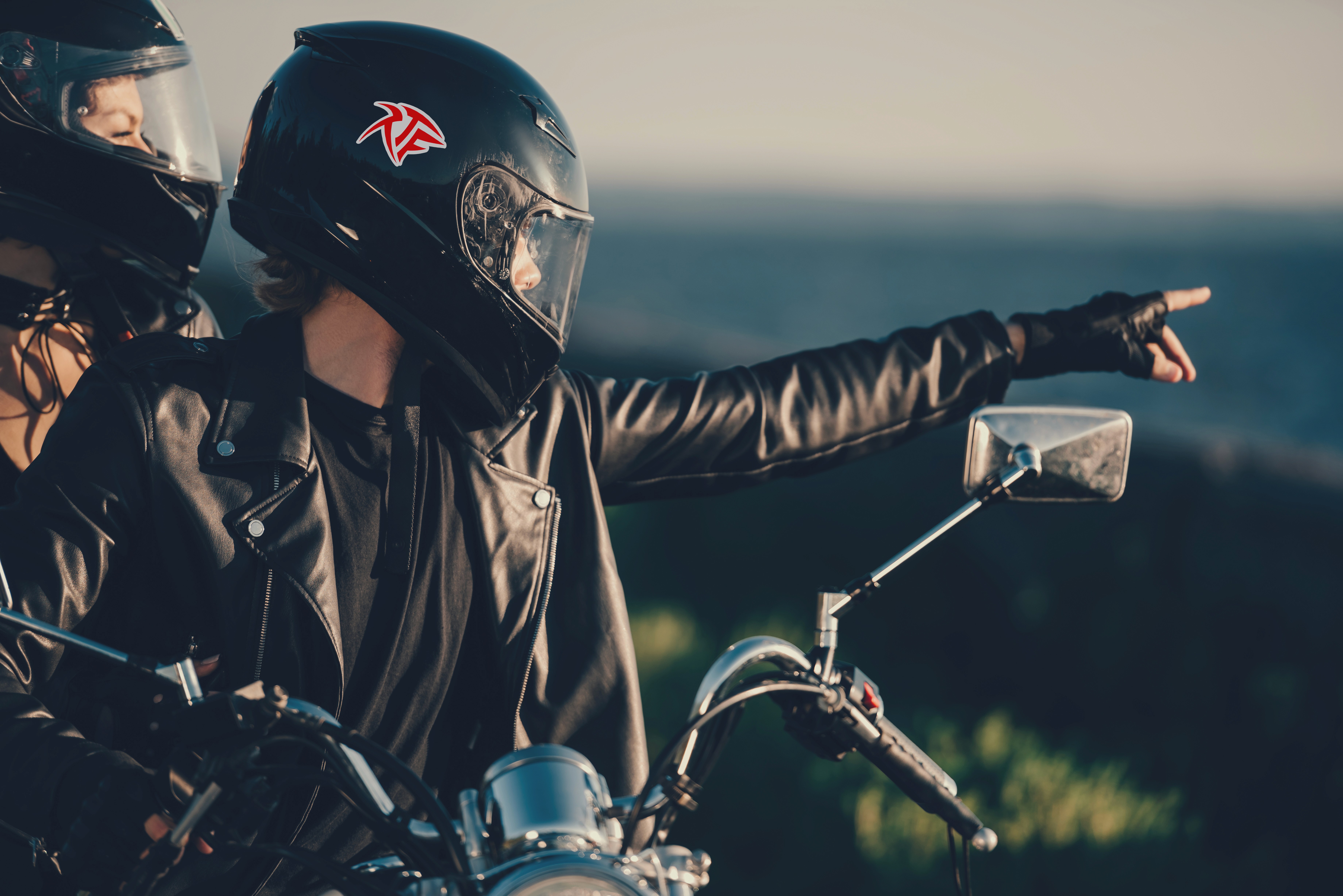 rtf header black and white image close up of a girl riding a sport motorcycle