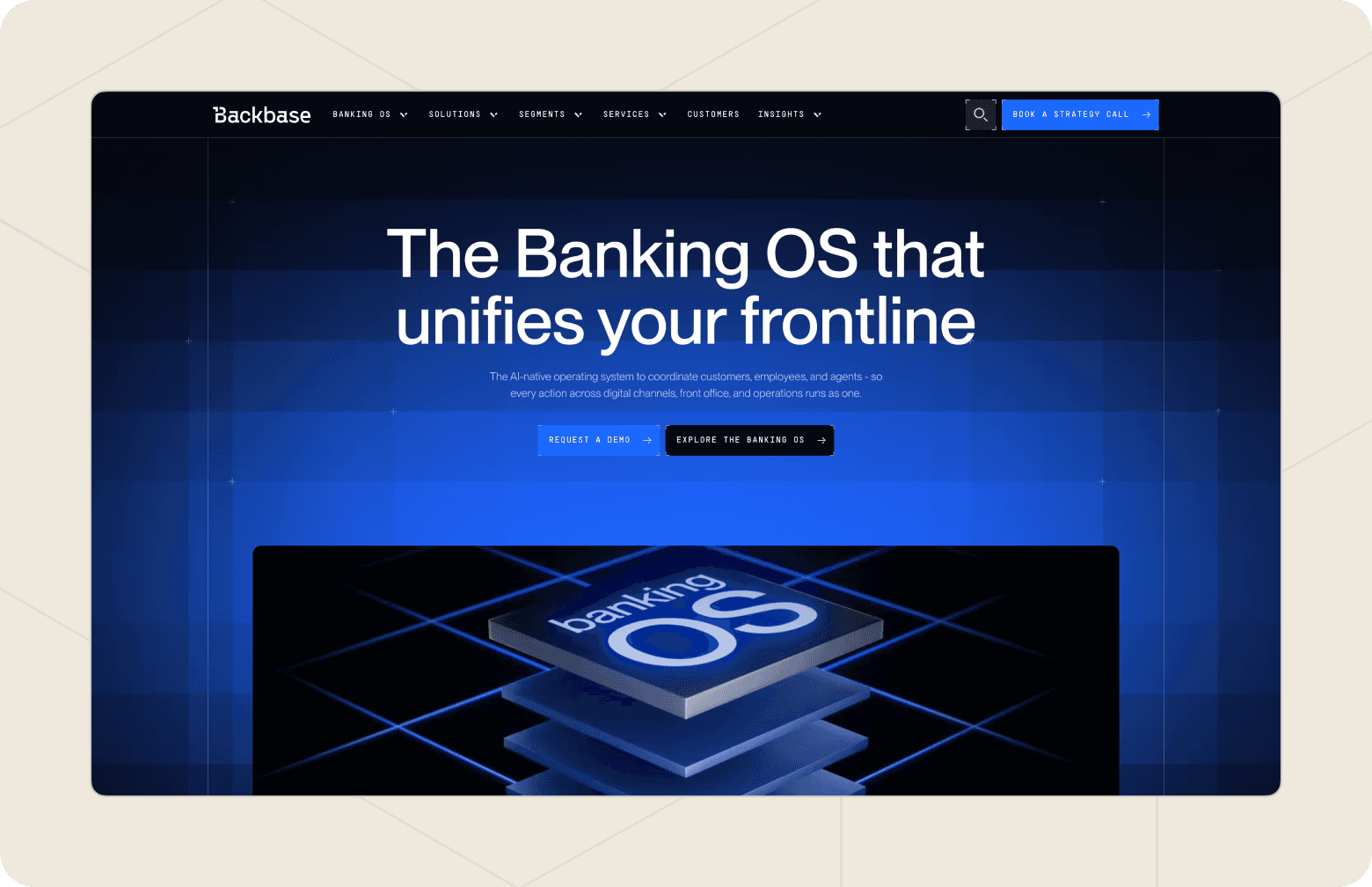 Screenshot of the Kasisto homepage (now Backbase).