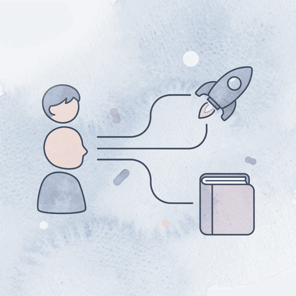 Document icon splitting into two paths representing different analysis approaches - Best Tool to Chat With Documents