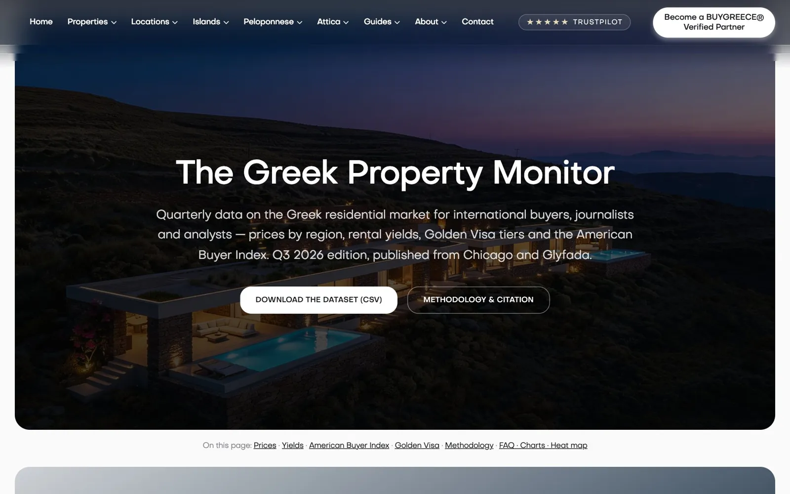 BUY GREECE Greek Property Monitor page
