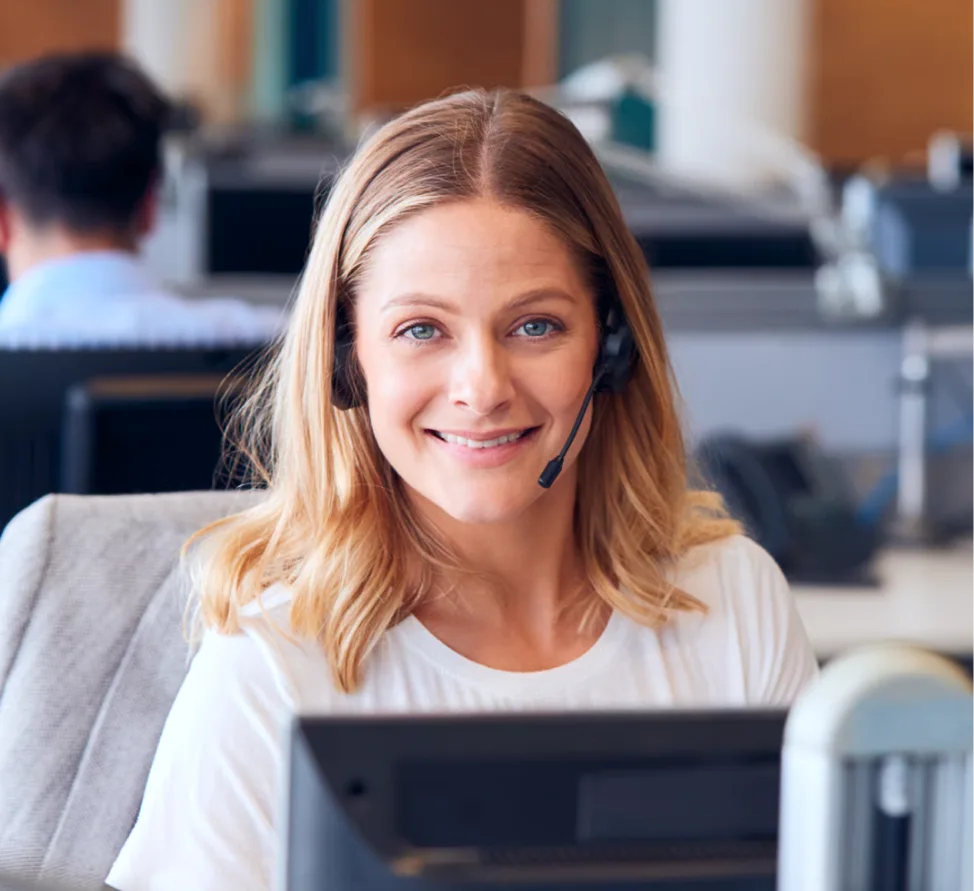 Girl sitting in front of computer