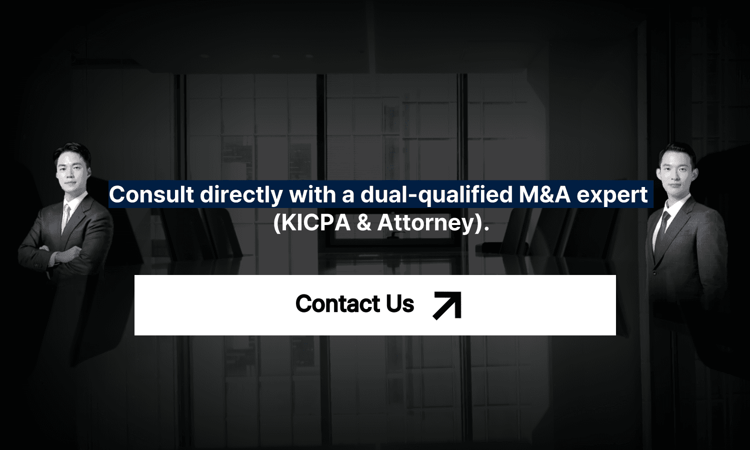 WMD M&A Center – Apply for a Free M&A Consultation with Experts Holding KICPA and Attorney Qualifications Banner