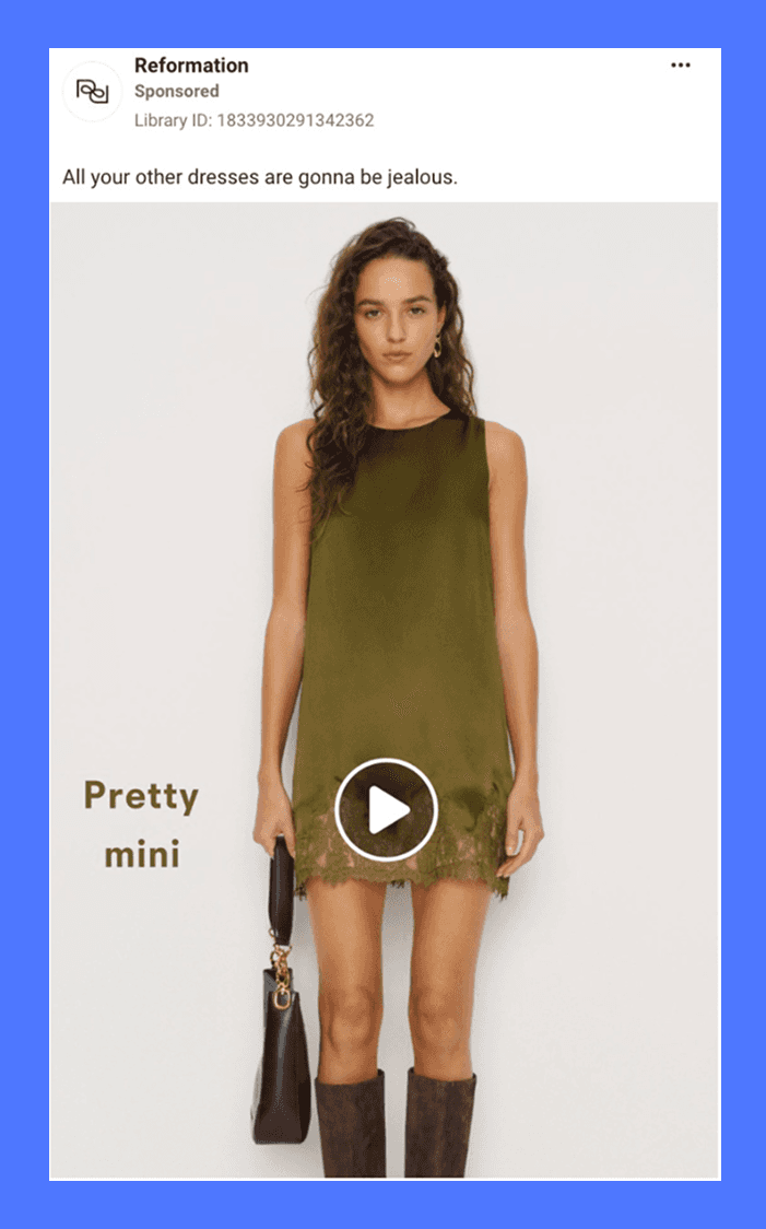 Reformation Mini Dress Ad