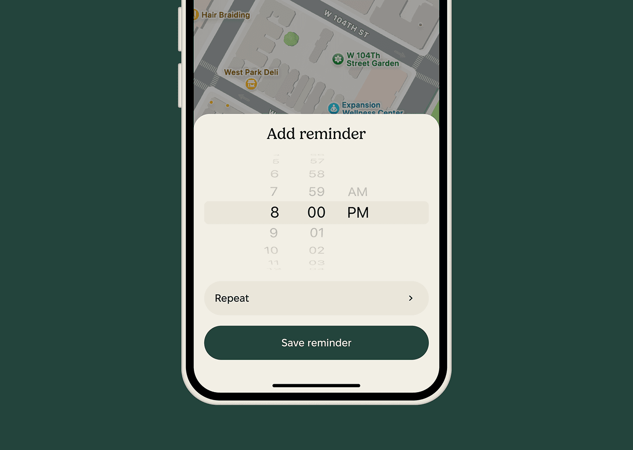 Add reminder buttom shet 
