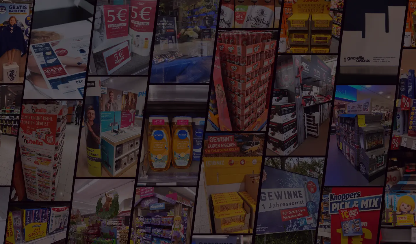 Hintergrundcollage mit verschiedenen Bildausschnitten