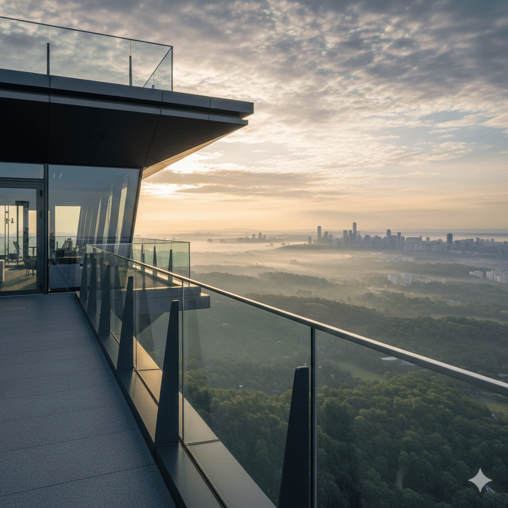 M3M Sector 79 Gurugram rooftop observation deck with city view and Aravalli hills