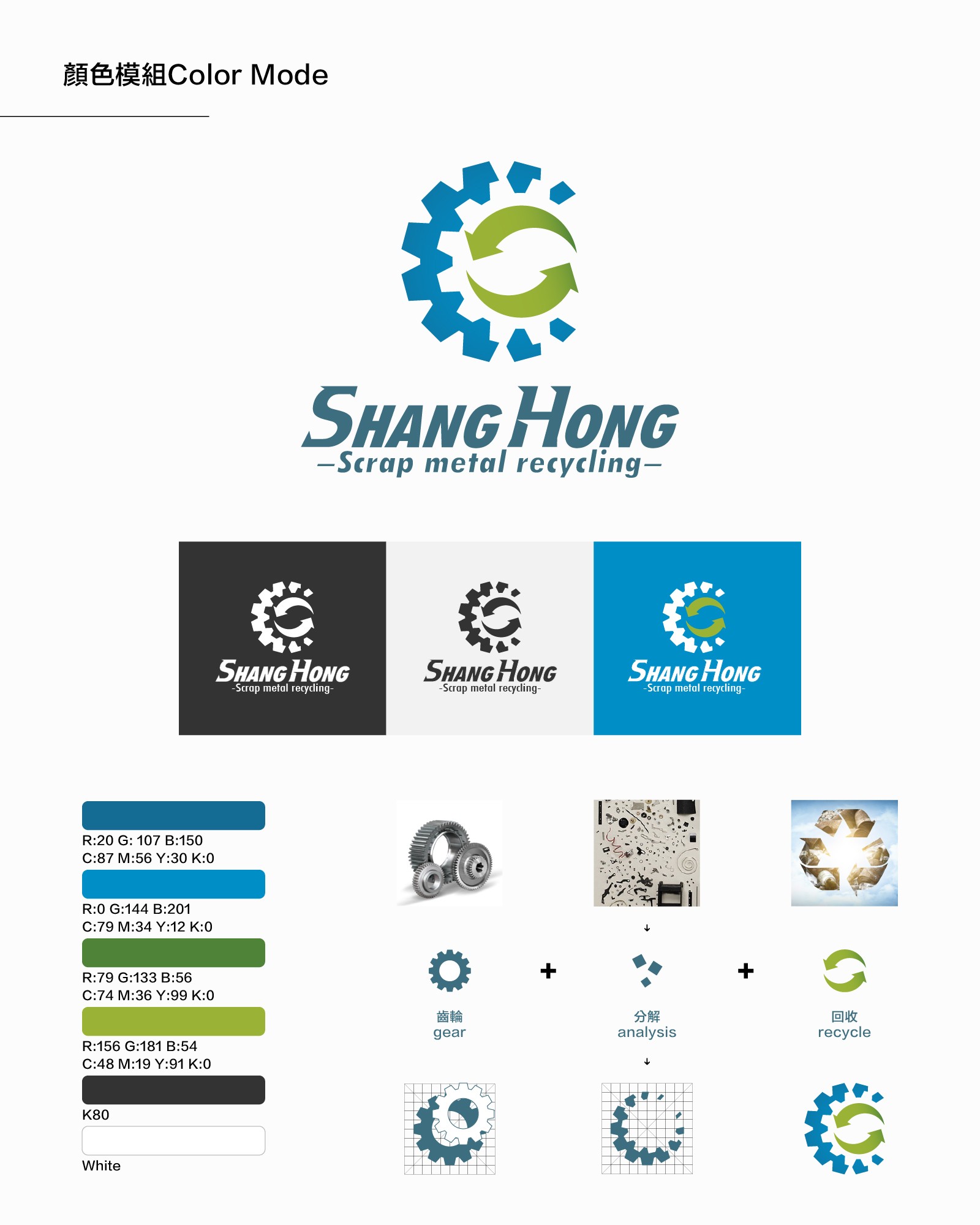 賞鋐回收公司 CI 系統｜標準字、色彩、品牌發想與識別規範設計