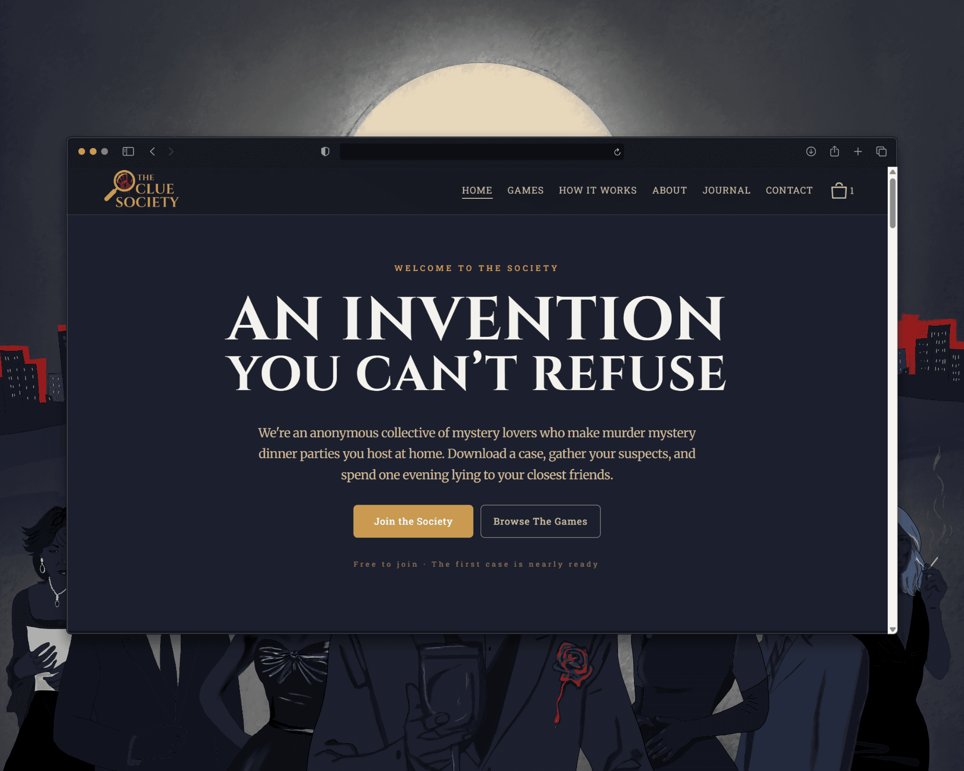 The Clue Society Website Hero Section