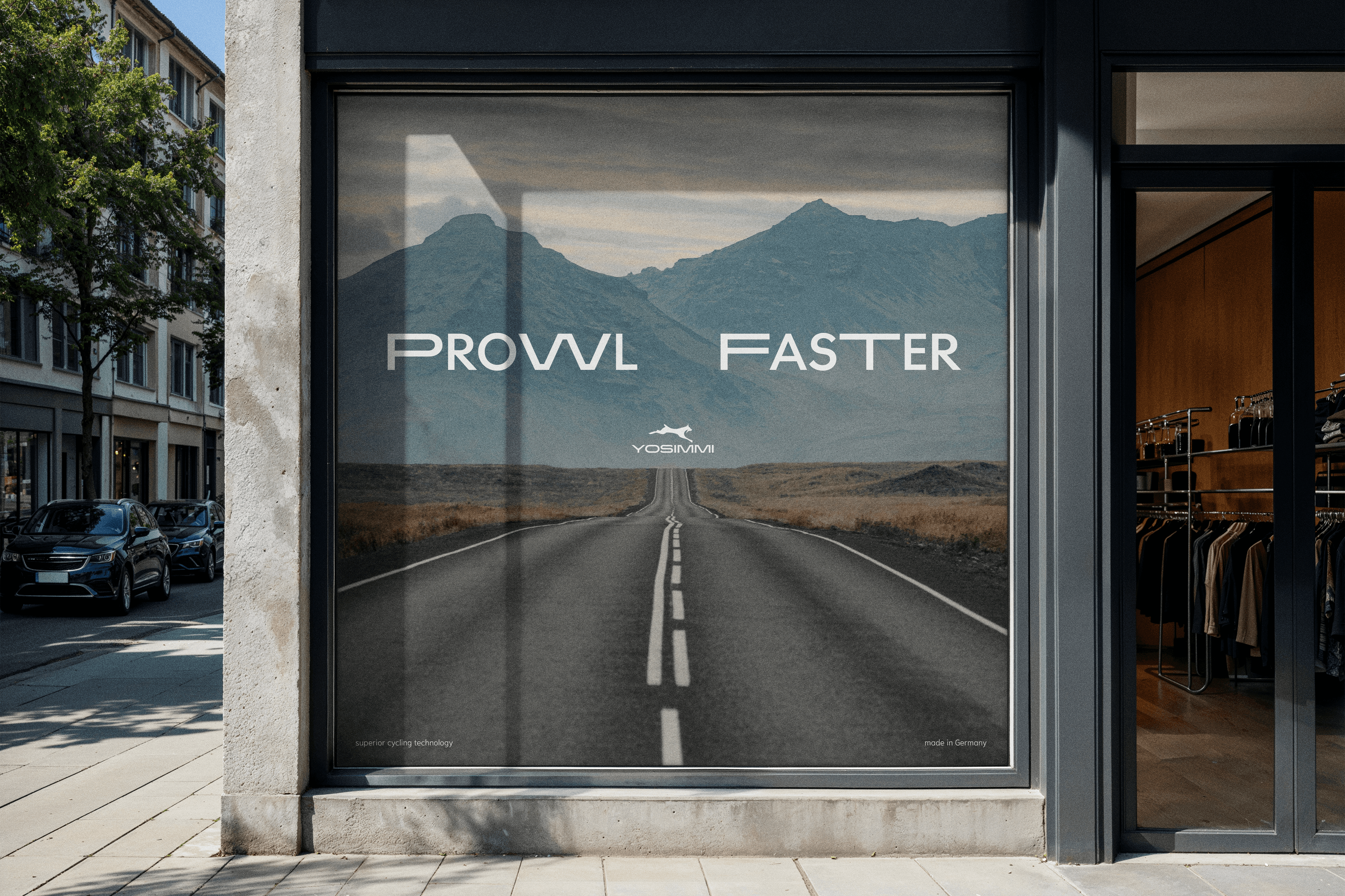 Yosimmi Cycling, Prowl Faster storefront campaign