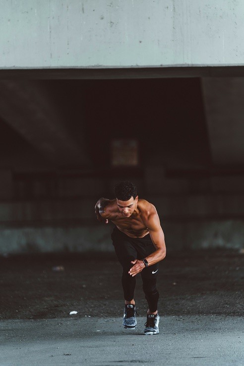 Person Running Intensely