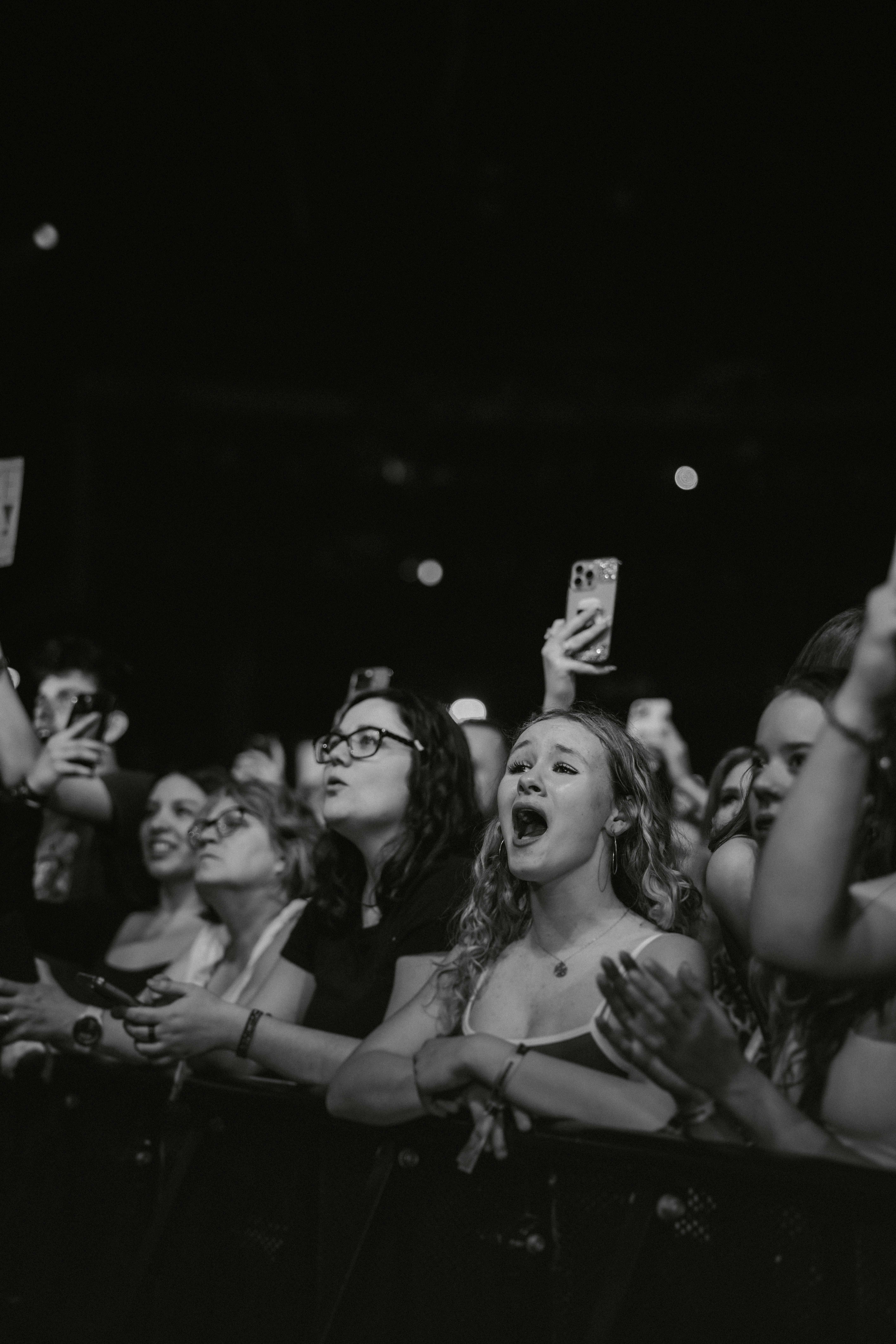 Stylish model in crowd