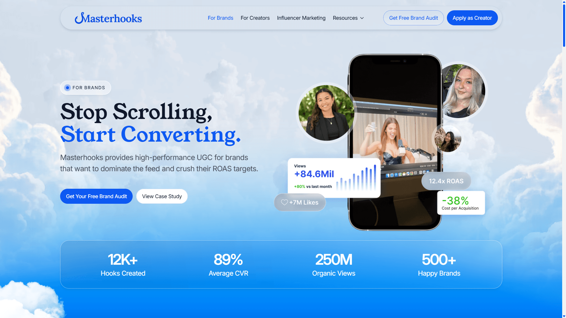 Masterhooks UGC service for end-to-end content creation and production
