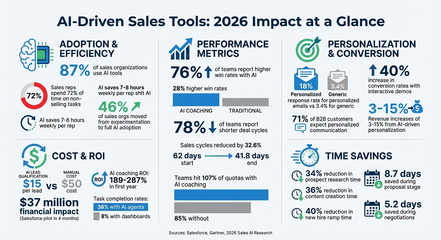 AI-Driven Sales Tools Impact: Key Statistics and ROI Metrics for 2026