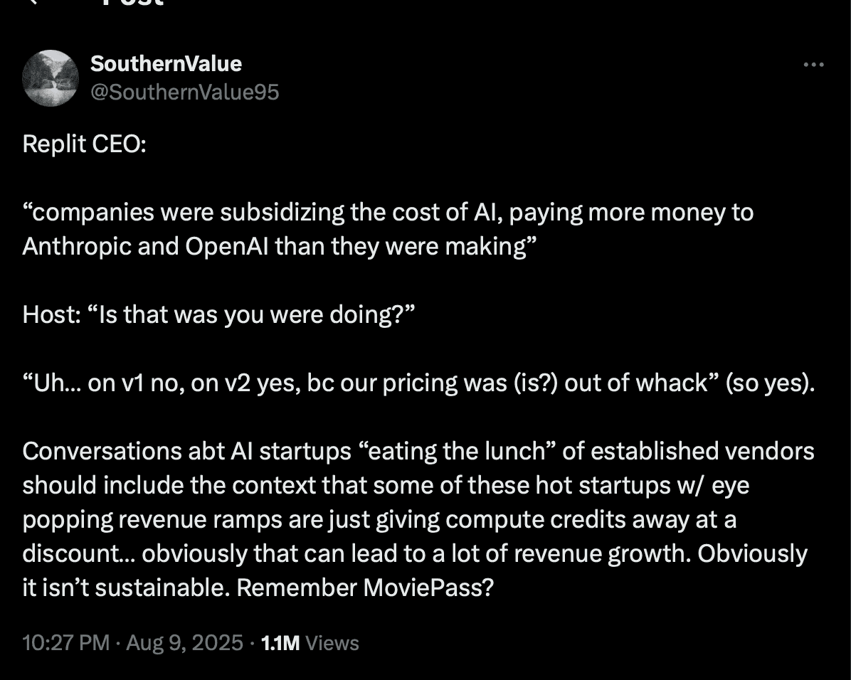 tweet about replit ceo