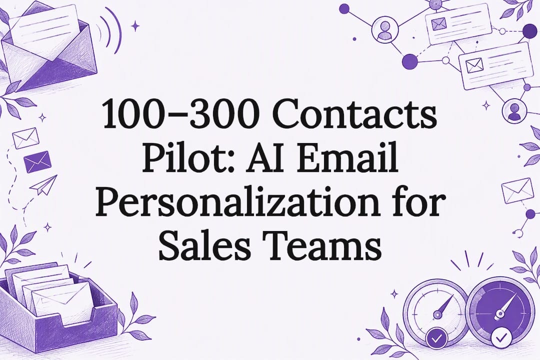 Decorative AI email personalization title card